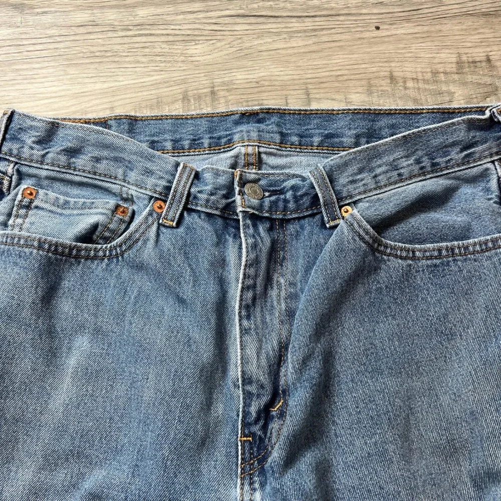 Levi's 505 Regular Fit Jeans Mens 36x34 Blue Straight Leg‎ Denim Pants Classic